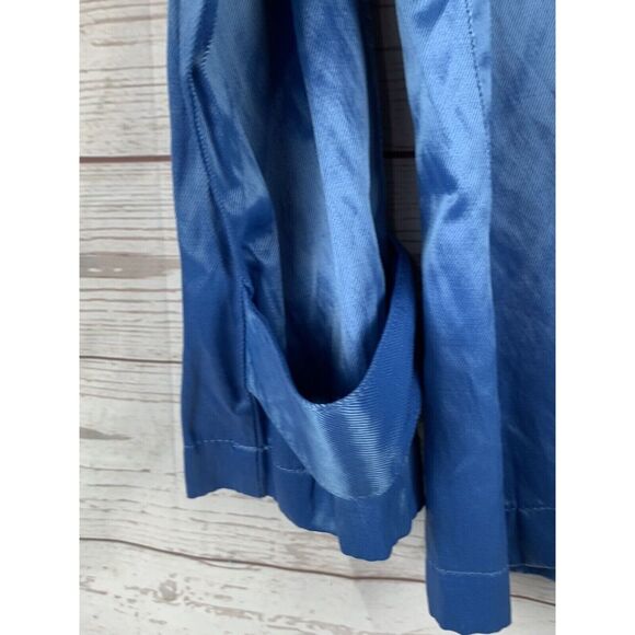 RUBY RD Solid Blue Shimmer Button Up Lightweight Jacket Women’s Size 6 - Picture 6 of 7